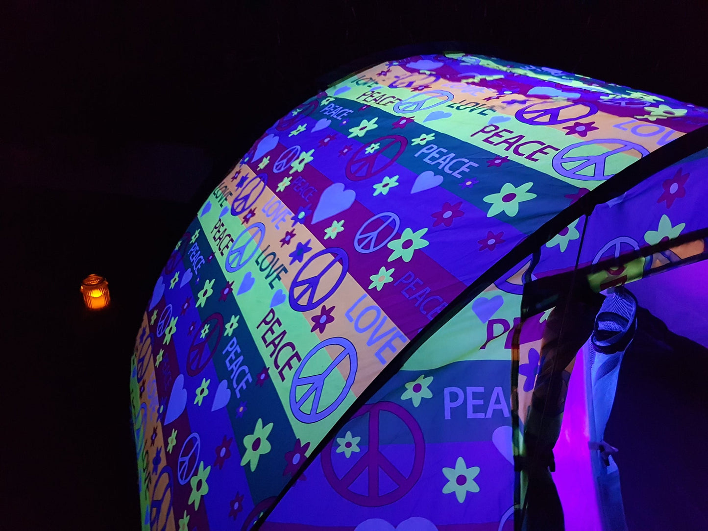 Love and Peace Night Glow Festival Pop-Up Tent