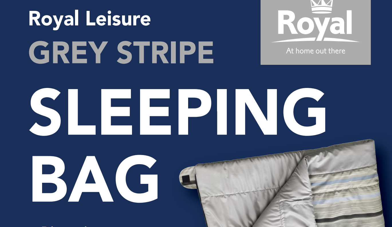 Royal Leisure Grey Stripe Sleeping Bag