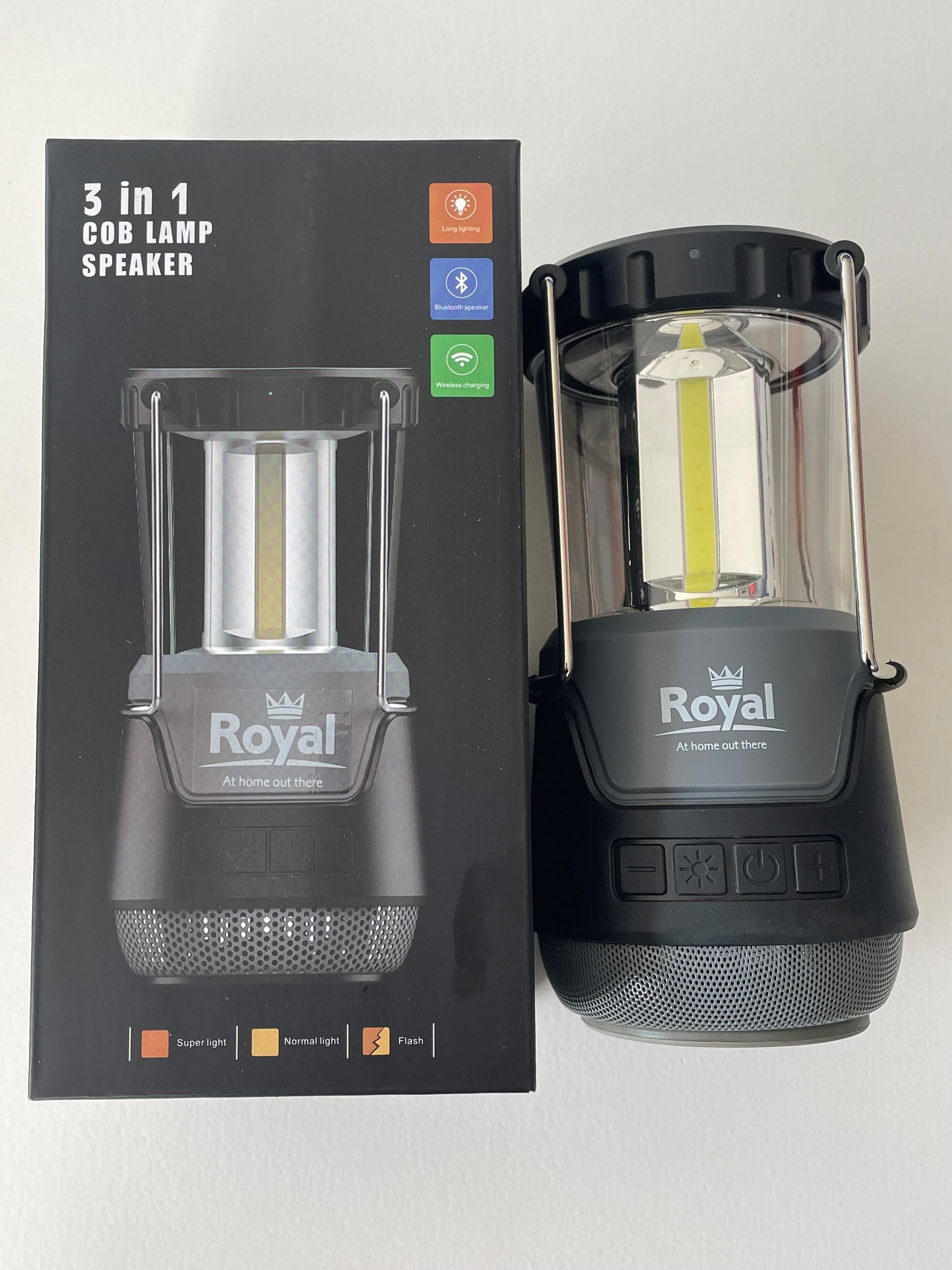 Royal Leisure Utility Light - Wireless Phone Charger & Bluetooth Speaker